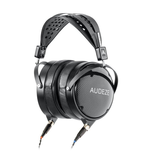 Audeze LCD-XC Headphones | 2021 Creator’s Edition (Open Box) shown in black with a padded, perforated headband, labeled ear cups, planar magnetic drivers, and closed-back design; includes Economy Travel Case.